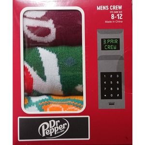 Dr. Pepper, Sunkist, 7up- 3 Pack Socks ☆BNWT☆